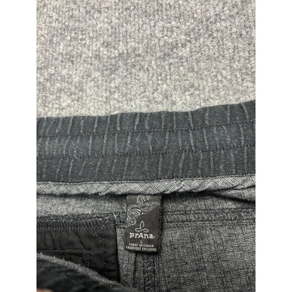 prAna Mantra Pants Womens Large Gray Hemp Blend Drawstring Elastic Waist Relaxed - Picture 2 of 8